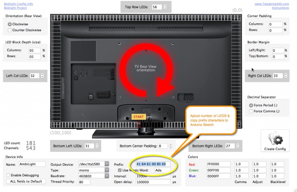 Boblight Configurator