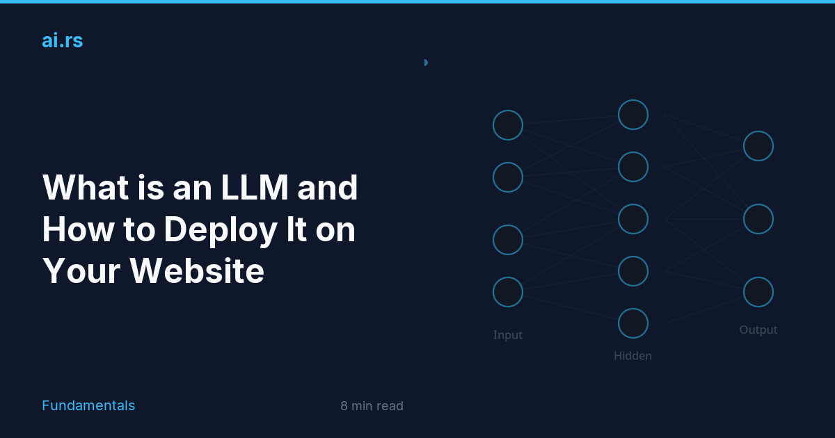 What is an LLM and How to Deploy It on Your Website — ai.rs