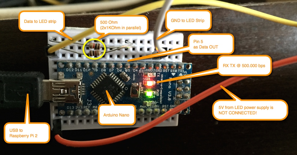 Arduino nano as Ambilight device