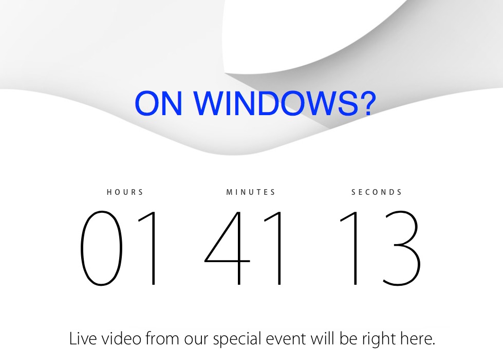 How to watch apple event on windows