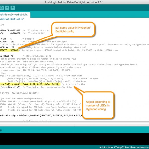 RGB delight: Raspberry Pi2 + Arduino Nano + WS2812b using Hyperion on ...