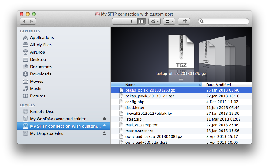 ExpanDrive mounted in Finder