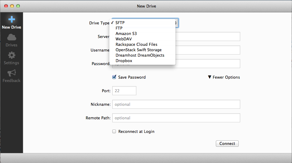 Expandrive setup remote drive