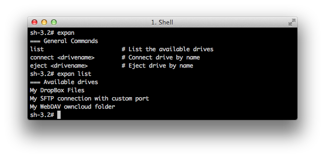 Expandrive shell utility